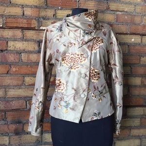 Samuel Dong ll NWT Embroidered Jacket raw silk